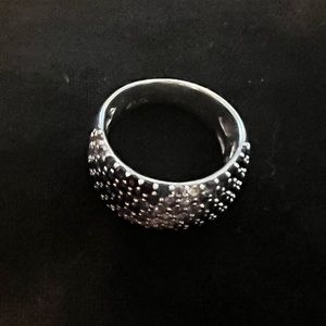 Sapphire wide band ring